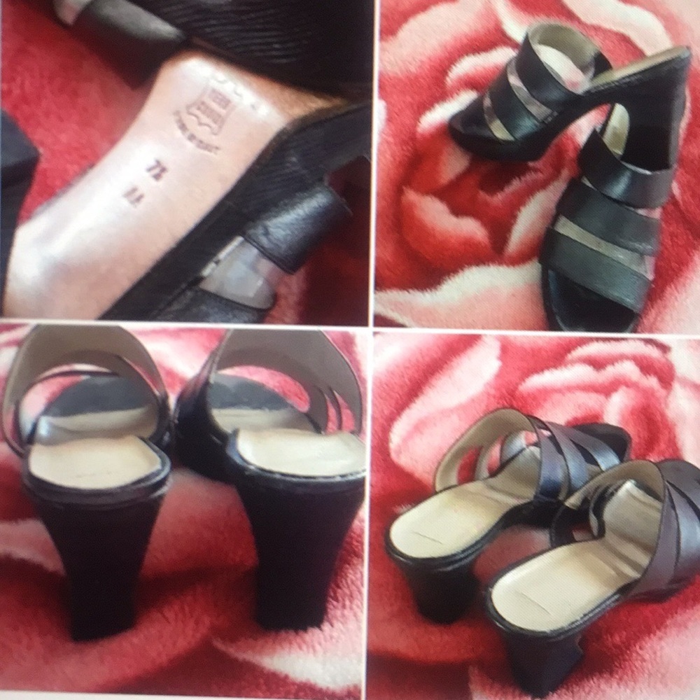 Vera Cuoio Vintage leather strap clog.m